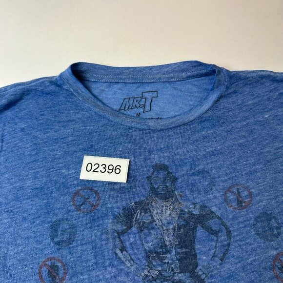 Mr T Shirt Mens Medium Blue Graphic Anti Drug PSA Vintage Style Tee 80s Icon - Picture 2 of 13